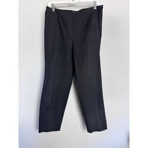 Piazza Sempione Black Cropped Dress Pants Women's 36" Made in Italy Quiet Luxury